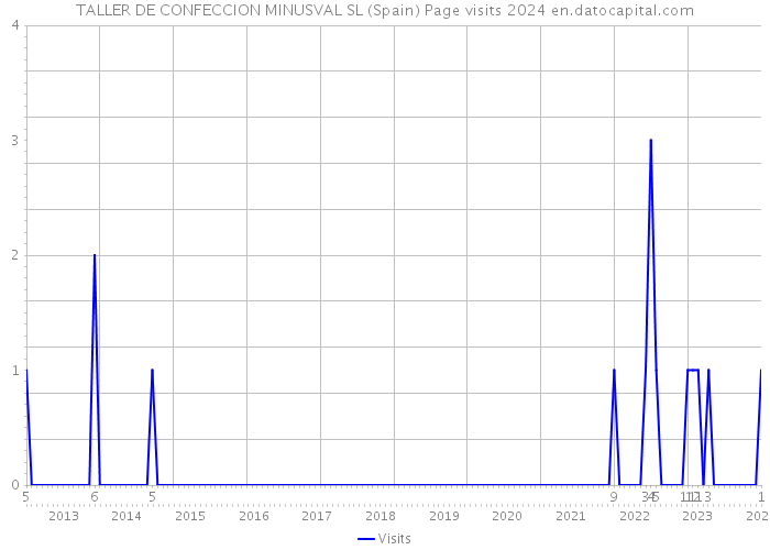 TALLER DE CONFECCION MINUSVAL SL (Spain) Page visits 2024 