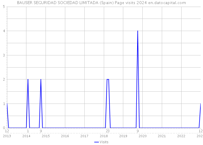 BAUSER SEGURIDAD SOCIEDAD LIMITADA (Spain) Page visits 2024 