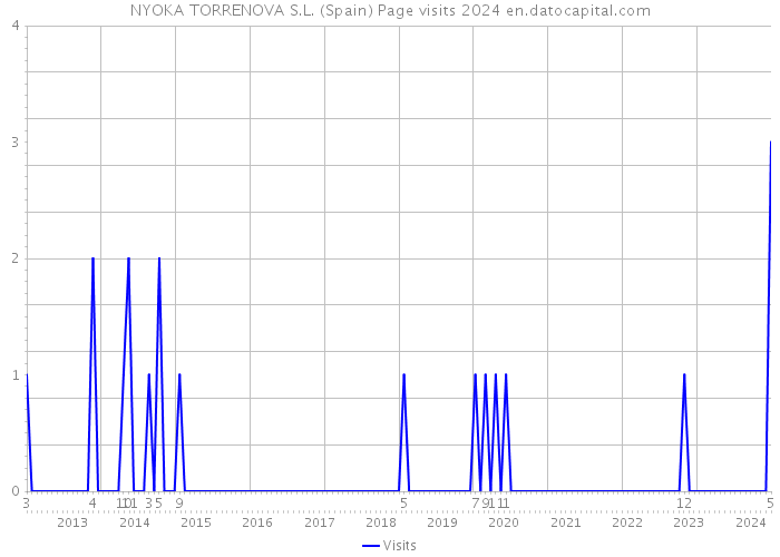 NYOKA TORRENOVA S.L. (Spain) Page visits 2024 