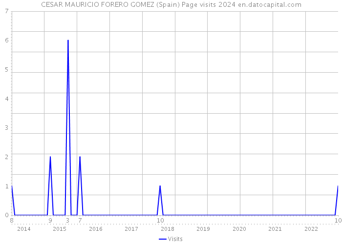 CESAR MAURICIO FORERO GOMEZ (Spain) Page visits 2024 