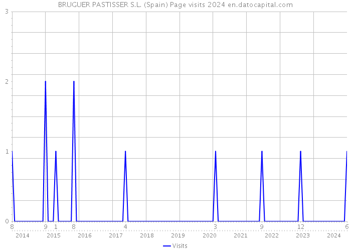 BRUGUER PASTISSER S.L. (Spain) Page visits 2024 