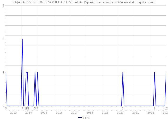 PAJARA INVERSIONES SOCIEDAD LIMITADA. (Spain) Page visits 2024 