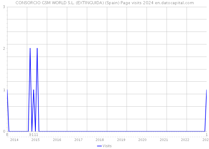 CONSORCIO GSM WORLD S.L. (EXTINGUIDA) (Spain) Page visits 2024 