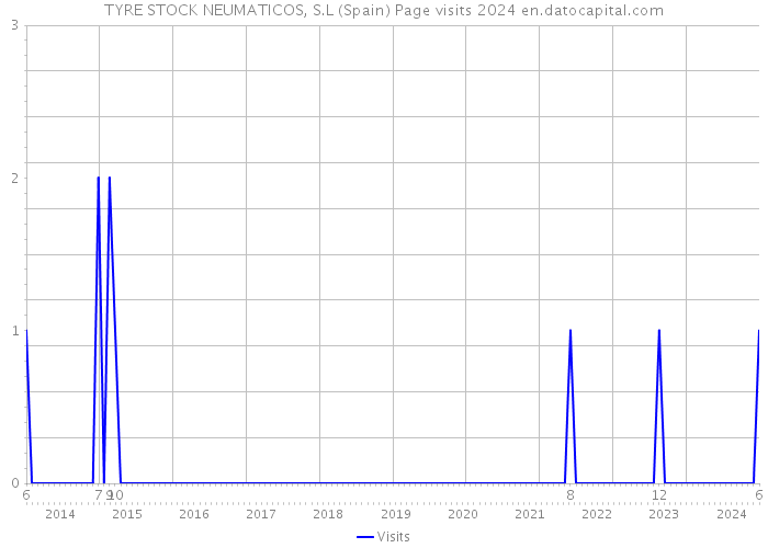 TYRE STOCK NEUMATICOS, S.L (Spain) Page visits 2024 
