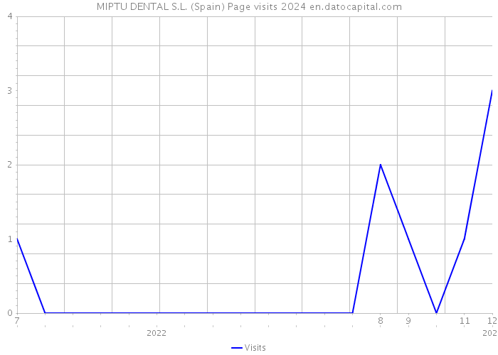 MIPTU DENTAL S.L. (Spain) Page visits 2024 