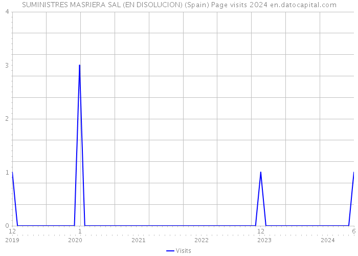 SUMINISTRES MASRIERA SAL (EN DISOLUCION) (Spain) Page visits 2024 