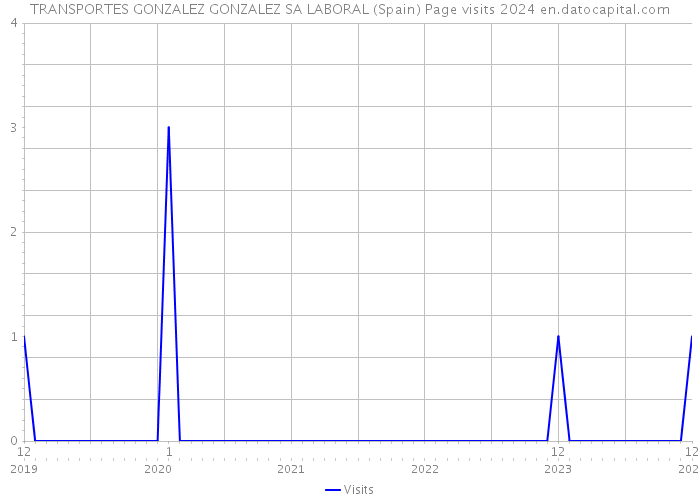 TRANSPORTES GONZALEZ GONZALEZ SA LABORAL (Spain) Page visits 2024 
