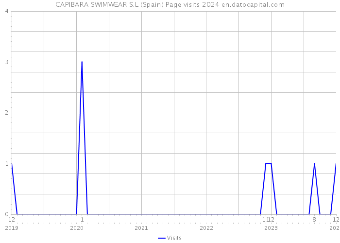 CAPIBARA SWIMWEAR S.L (Spain) Page visits 2024 