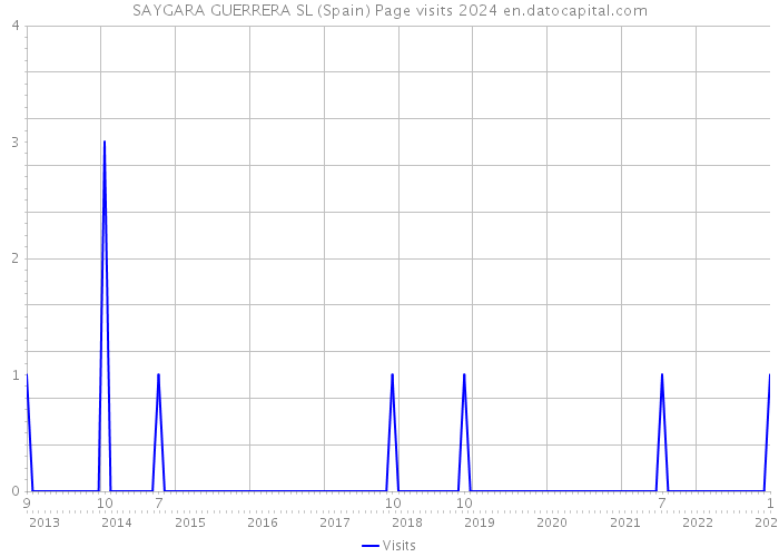 SAYGARA GUERRERA SL (Spain) Page visits 2024 