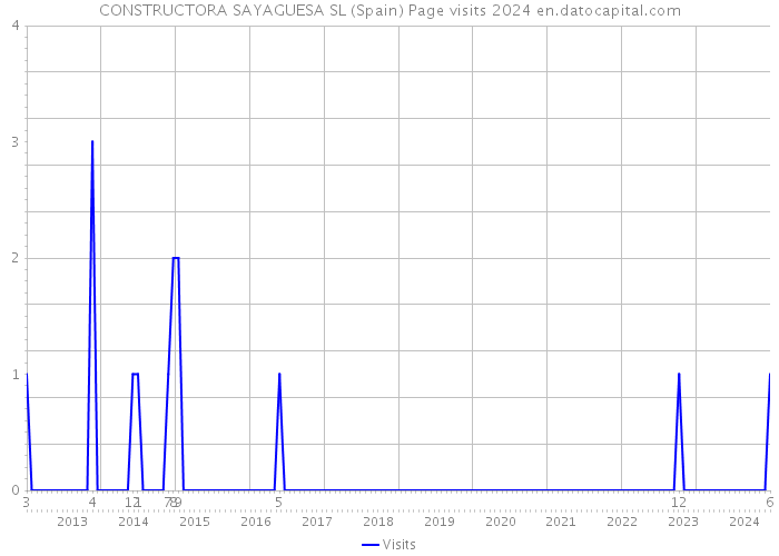 CONSTRUCTORA SAYAGUESA SL (Spain) Page visits 2024 
