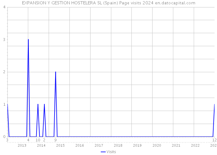 EXPANSION Y GESTION HOSTELERA SL (Spain) Page visits 2024 