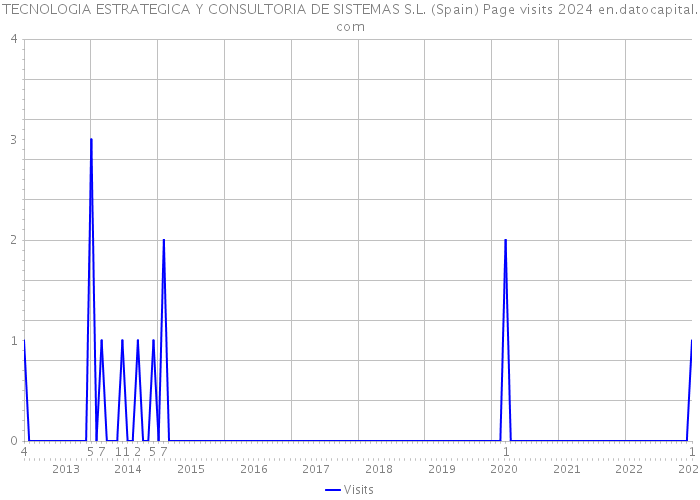 TECNOLOGIA ESTRATEGICA Y CONSULTORIA DE SISTEMAS S.L. (Spain) Page visits 2024 