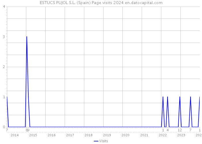 ESTUCS PUJOL S.L. (Spain) Page visits 2024 