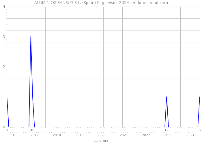 ALUMINIOS BANSUR S.L. (Spain) Page visits 2024 