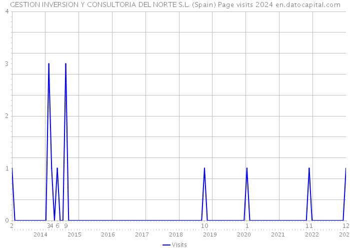 GESTION INVERSION Y CONSULTORIA DEL NORTE S.L. (Spain) Page visits 2024 