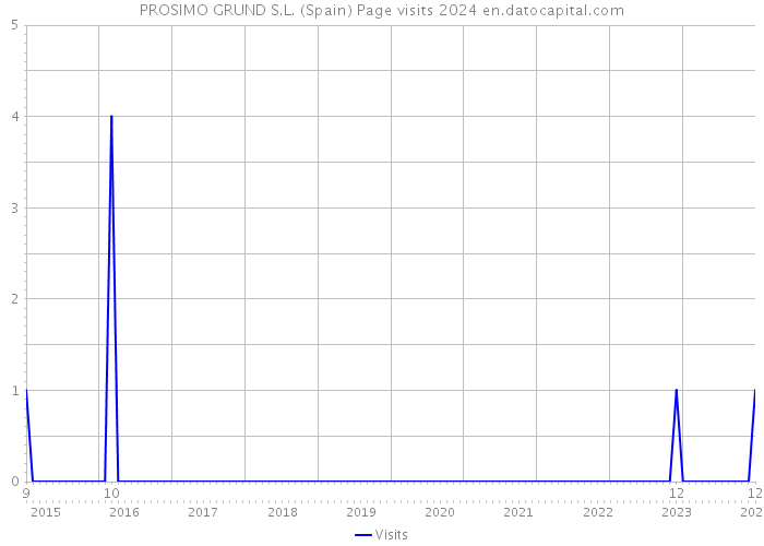 PROSIMO GRUND S.L. (Spain) Page visits 2024 