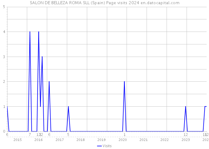 SALON DE BELLEZA ROMA SLL (Spain) Page visits 2024 