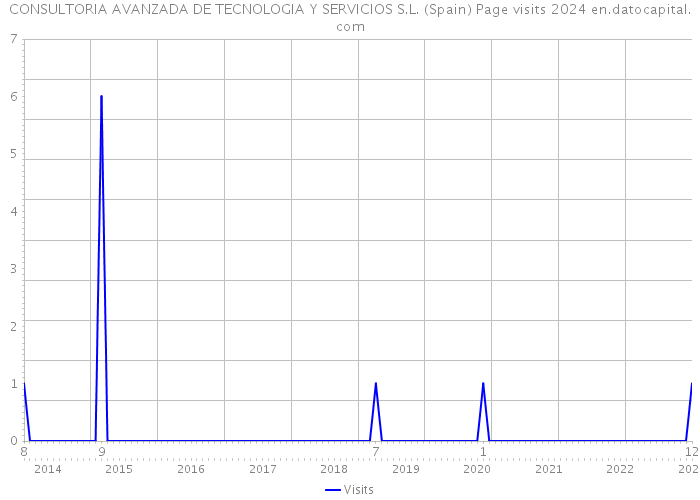 CONSULTORIA AVANZADA DE TECNOLOGIA Y SERVICIOS S.L. (Spain) Page visits 2024 