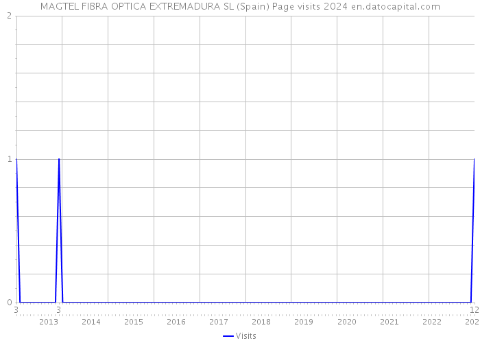 MAGTEL FIBRA OPTICA EXTREMADURA SL (Spain) Page visits 2024 