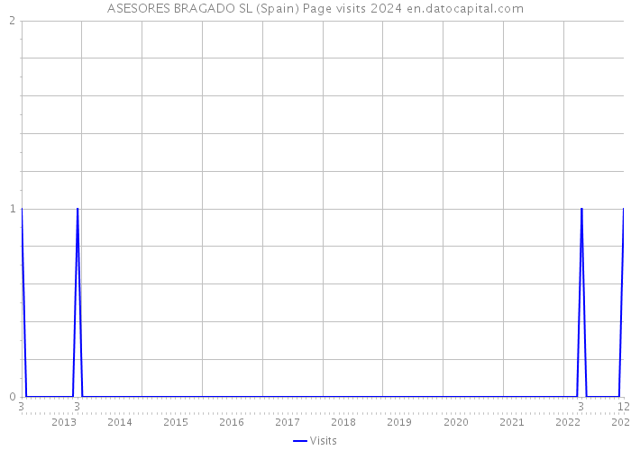 ASESORES BRAGADO SL (Spain) Page visits 2024 