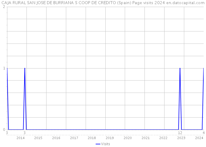 CAJA RURAL SAN JOSE DE BURRIANA S COOP DE CREDITO (Spain) Page visits 2024 