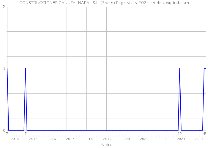 CONSTRUCCIONES GANUZA-NAPAL S.L. (Spain) Page visits 2024 