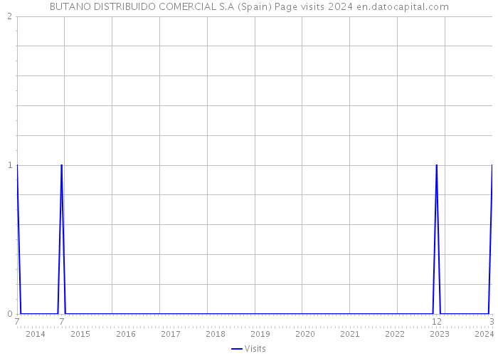 BUTANO DISTRIBUIDO COMERCIAL S.A (Spain) Page visits 2024 