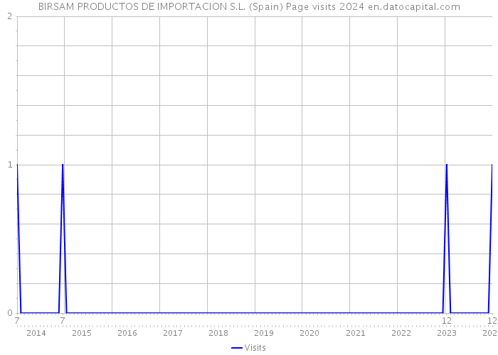 BIRSAM PRODUCTOS DE IMPORTACION S.L. (Spain) Page visits 2024 