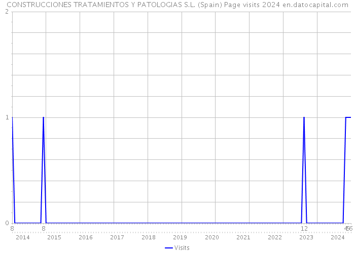 CONSTRUCCIONES TRATAMIENTOS Y PATOLOGIAS S.L. (Spain) Page visits 2024 