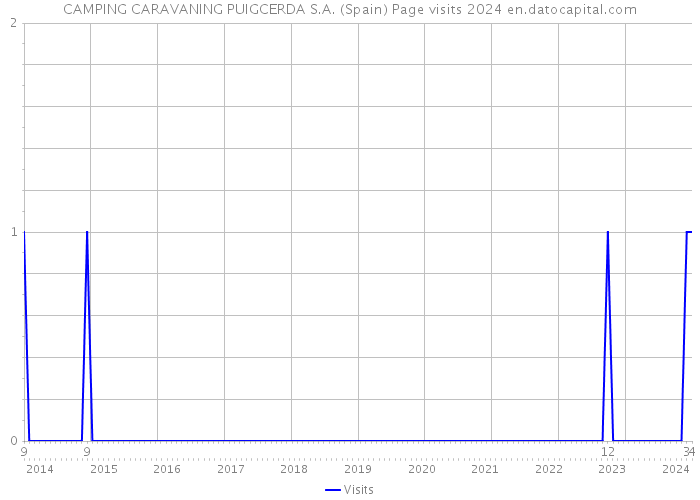 CAMPING CARAVANING PUIGCERDA S.A. (Spain) Page visits 2024 