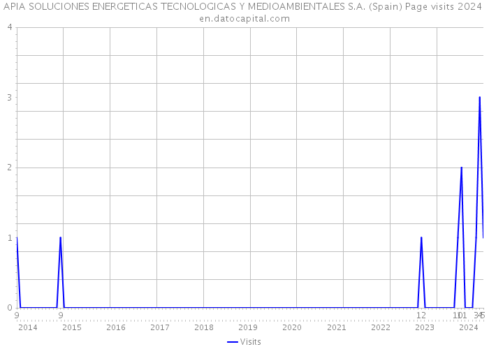 APIA SOLUCIONES ENERGETICAS TECNOLOGICAS Y MEDIOAMBIENTALES S.A. (Spain) Page visits 2024 