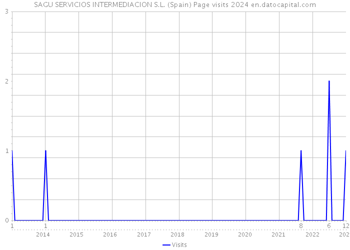 SAGU SERVICIOS INTERMEDIACION S.L. (Spain) Page visits 2024 