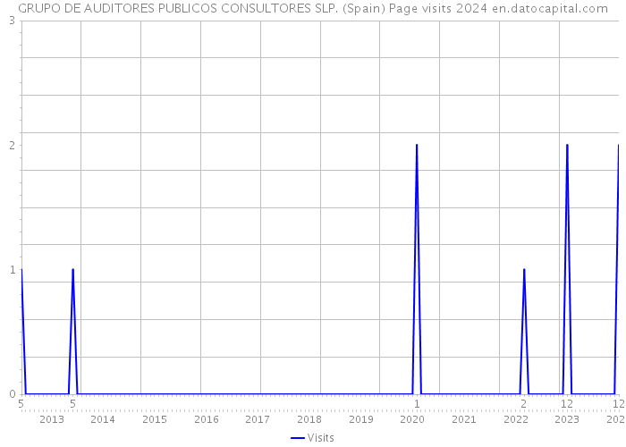 GRUPO DE AUDITORES PUBLICOS CONSULTORES SLP. (Spain) Page visits 2024 