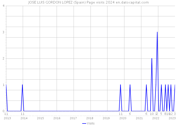 JOSE LUIS GORDON LOPEZ (Spain) Page visits 2024 