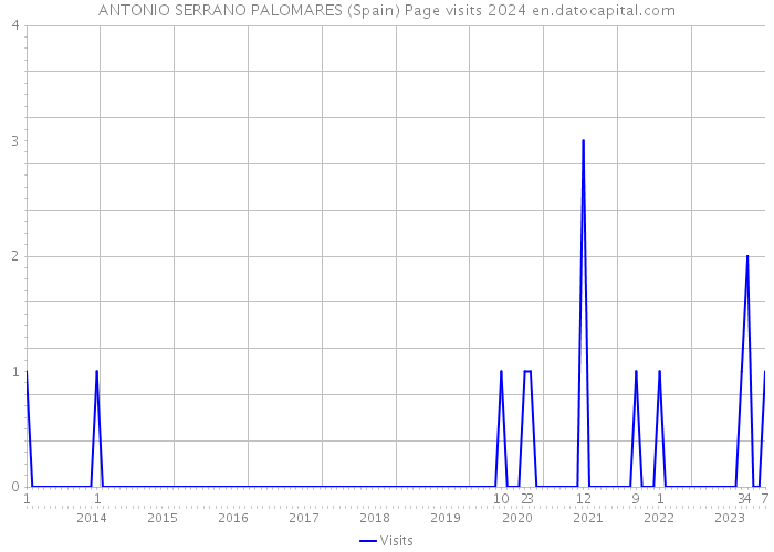 ANTONIO SERRANO PALOMARES (Spain) Page visits 2024 