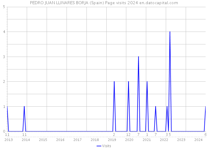 PEDRO JUAN LLINARES BORJA (Spain) Page visits 2024 