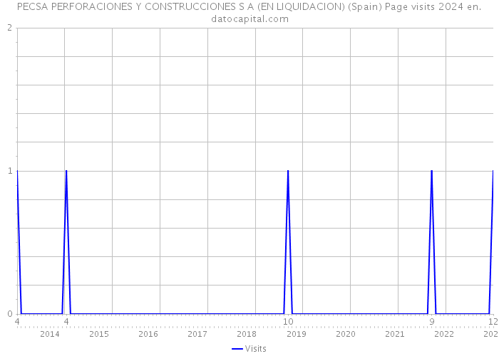PECSA PERFORACIONES Y CONSTRUCCIONES S A (EN LIQUIDACION) (Spain) Page visits 2024 
