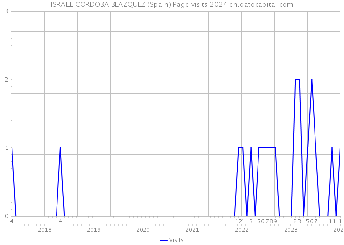ISRAEL CORDOBA BLAZQUEZ (Spain) Page visits 2024 