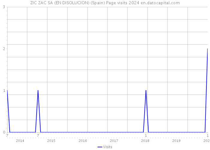 ZIC ZAC SA (EN DISOLUCION) (Spain) Page visits 2024 