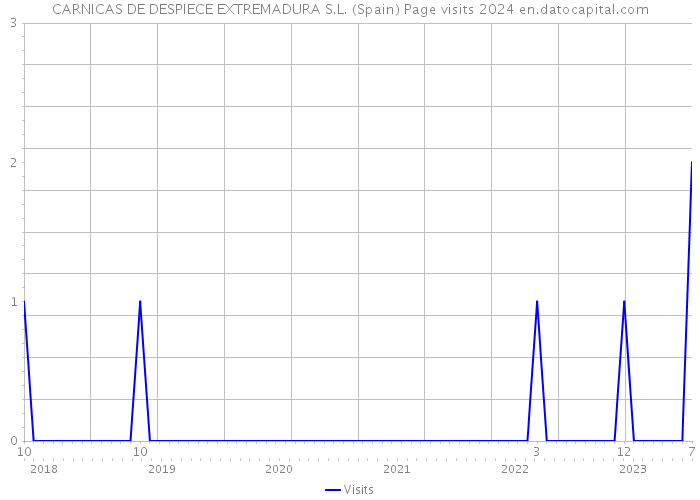 CARNICAS DE DESPIECE EXTREMADURA S.L. (Spain) Page visits 2024 