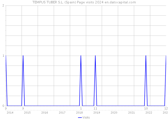 TEMPUS TUBER S.L. (Spain) Page visits 2024 