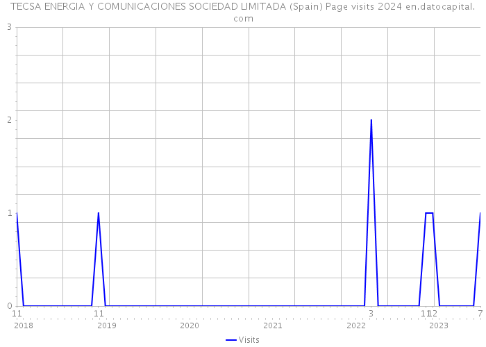TECSA ENERGIA Y COMUNICACIONES SOCIEDAD LIMITADA (Spain) Page visits 2024 