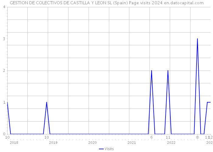 GESTION DE COLECTIVOS DE CASTILLA Y LEON SL (Spain) Page visits 2024 
