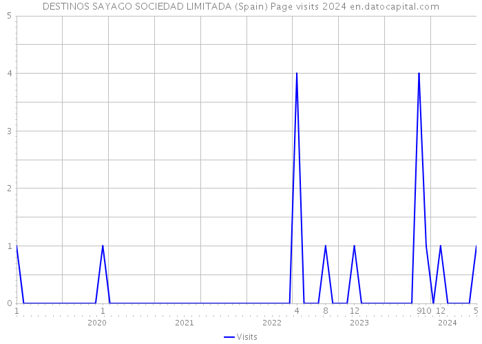 DESTINOS SAYAGO SOCIEDAD LIMITADA (Spain) Page visits 2024 