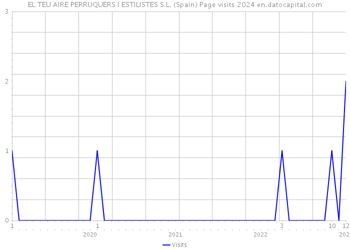 EL TEU AIRE PERRUQUERS I ESTILISTES S.L. (Spain) Page visits 2024 