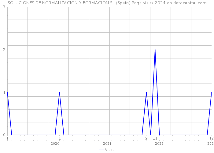 SOLUCIONES DE NORMALIZACION Y FORMACION SL (Spain) Page visits 2024 