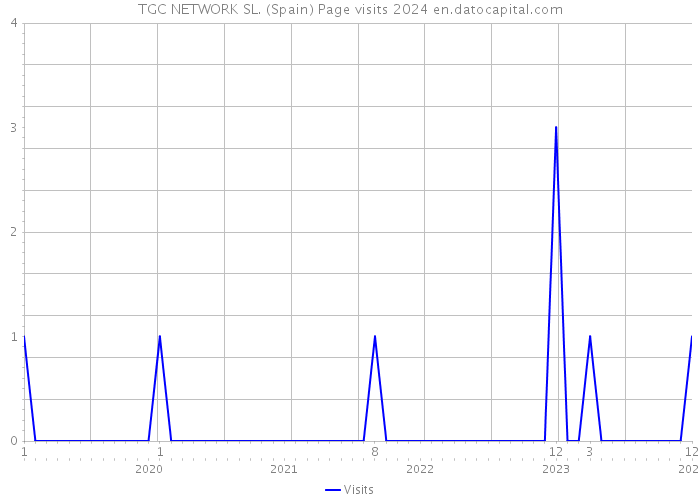 TGC NETWORK SL. (Spain) Page visits 2024 