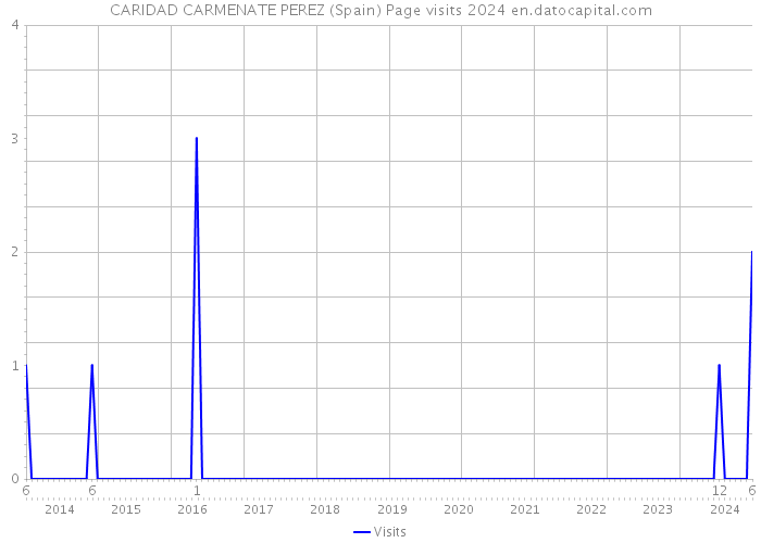 CARIDAD CARMENATE PEREZ (Spain) Page visits 2024 