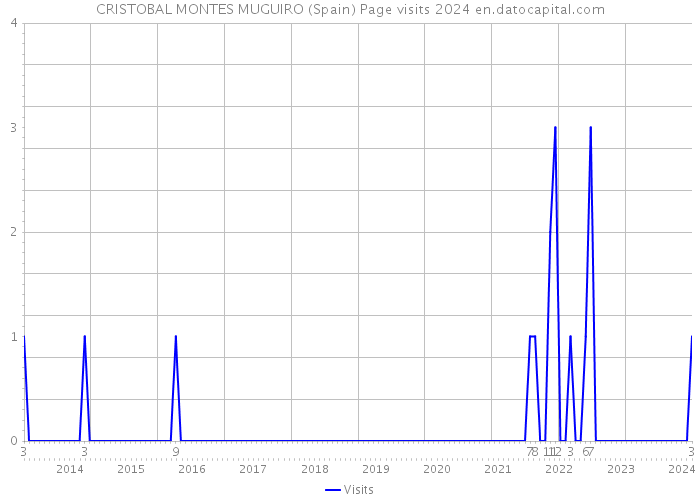 CRISTOBAL MONTES MUGUIRO (Spain) Page visits 2024 