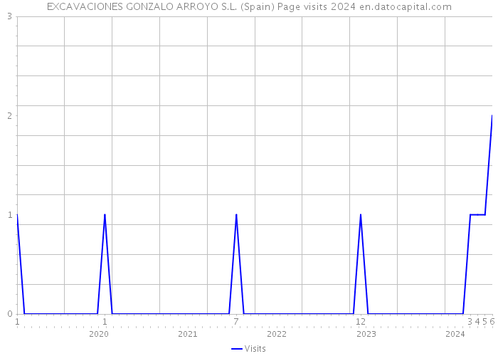 EXCAVACIONES GONZALO ARROYO S.L. (Spain) Page visits 2024 